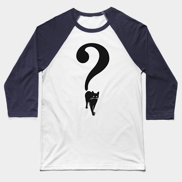 Cat in The Question Baseball T-Shirt by affan2fly